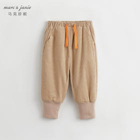 马克珍妮秋冬装 男女童舒适灯芯绒束脚裤 儿童休闲裤232013