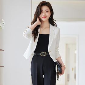 娜璐多 气质女神范短款外套2023秋季新款时尚百搭小西服日常通勤上衣女