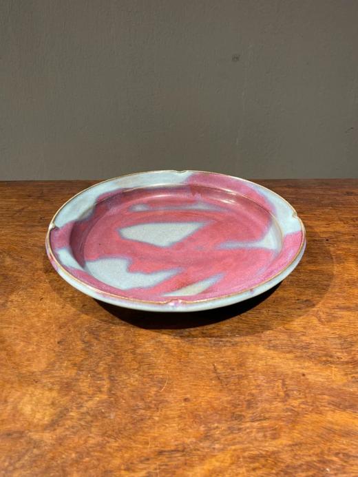 紫斑天青釉钧窑折沿盘，顺丰包邮 商品图0