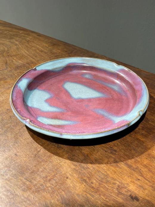 紫斑天青釉钧窑折沿盘，顺丰包邮 商品图13