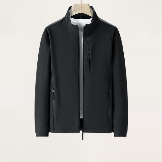 【一口价】【新款DTH】大依优型大码立领夹克薄绒内里外套男宽松加肥加大码休闲上衣胖子肥佬 商品图6