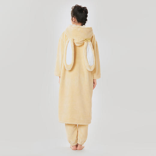 都市丽人生活家居女士睡衣暖肤绒法兰绒厚款长袖长裤类家居服套装LH37A6 商品图3