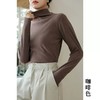 【时尚百搭，让你温暖又有型！】2023新款洋气内搭半高领双面德绒打底衫女秋冬季保暖加绒加厚黑白lmzb 商品缩略图7