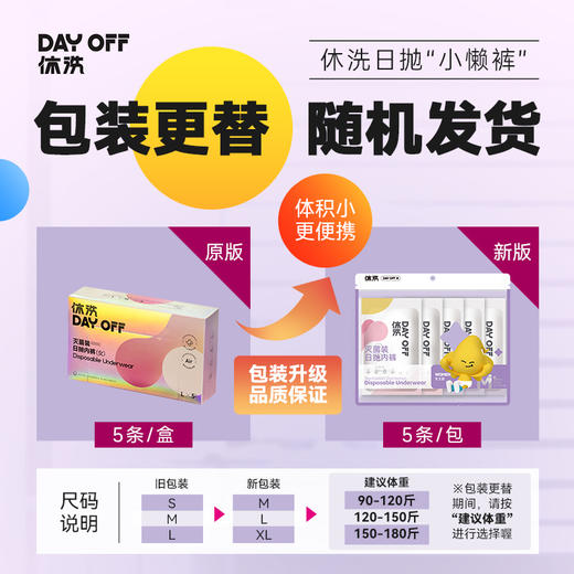 【国庆出行 必备】休洗日抛小懒裤4包！！无菌、无荧光剂、无刺激，卫生方便~ 商品图1