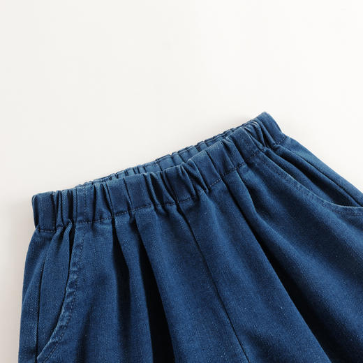 【马克珍妮 芦芙】秋冬新款 女童发热一体绒宽松牛仔裤232005 商品图2