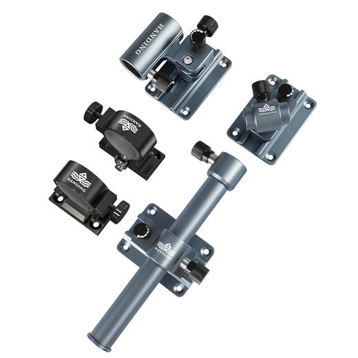 汉鼎铝合金钓箱配件三件套通用插片式钓鱼炮台架鱼护架饵料架伞架 商品图5