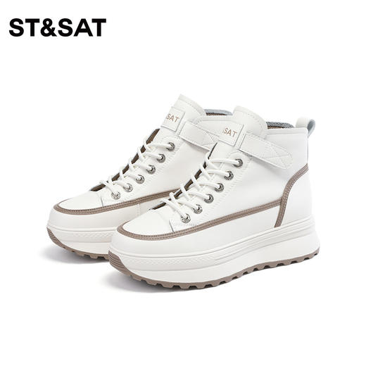 星期六保暖加绒增高厚底休闲高帮鞋SS34116283 商品图11