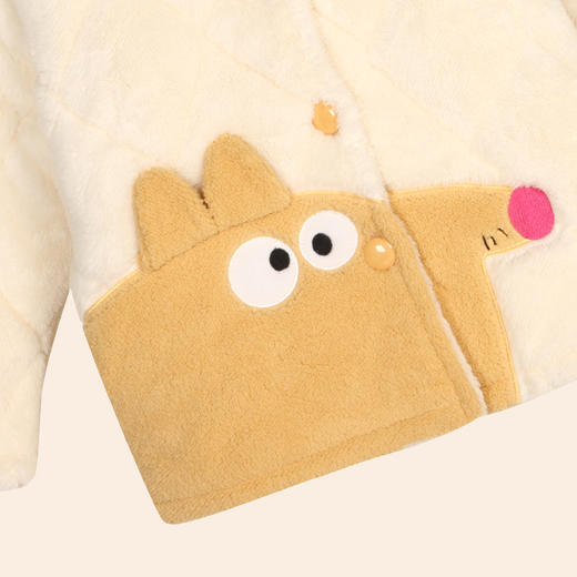 都市丽人眯雅佳米粒绒夹棉童装加厚款长袖长裤类家居服套装JH31A8 商品图7