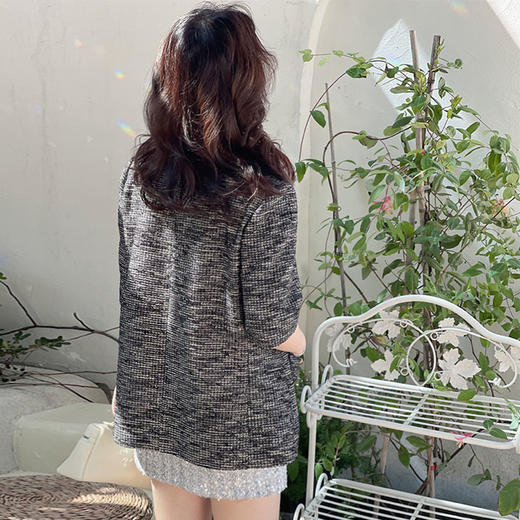 ST.SANLI【成衣系列】高级小香风极简廓形的短袖外套GA123A26 商品图3