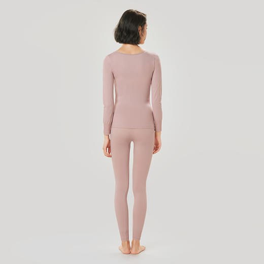 都市丽人轻暖保暖衣5至15度适穿无缝面料女士保暖衣薄款套装新年本命年红品LW3AA5 商品图3