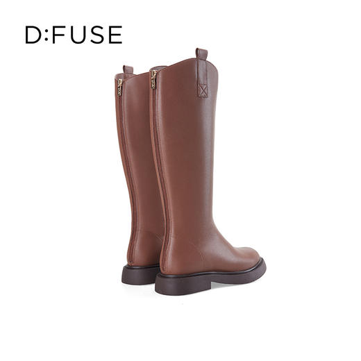 Dfuse迪芙斯2023冬季新款圆头骑士靴弹力瘦瘦长筒高靴DF34117163 商品图2