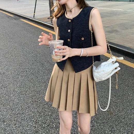 裁缝学苑AX88 无袖小香风马甲纸样半身裙重工褶裙套装打版裁剪板 商品图4