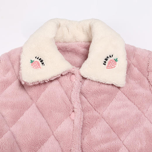 都市丽人法兰绒夹棉女士加厚款长袖长裤类家居服套装LH30C6 商品图5