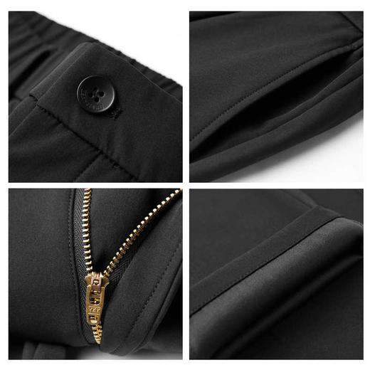 半身缘男裤 秋季半松紧腰微弹四面弹宽松版商务休闲裤333 商品图6