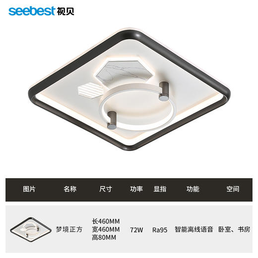 梦境系列-卧室灯(智能离线语音控制) 商品图4