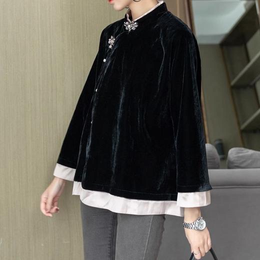 裁缝学苑AX117中式上衣纸样女复古双层立领偏襟盘扣长袖外套版型 商品图4