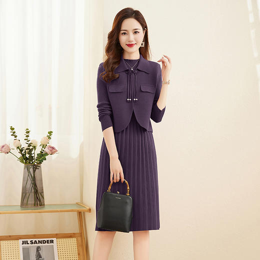 洋气新中式小西装马甲款，气质两件套连衣裙HR-YBER328 商品图7