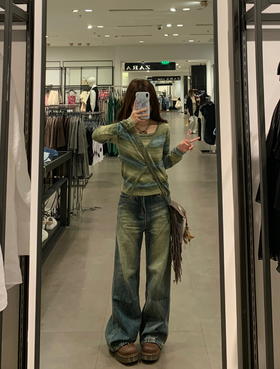 好吸睛的#杂色针织衫呀！一秒爱上！