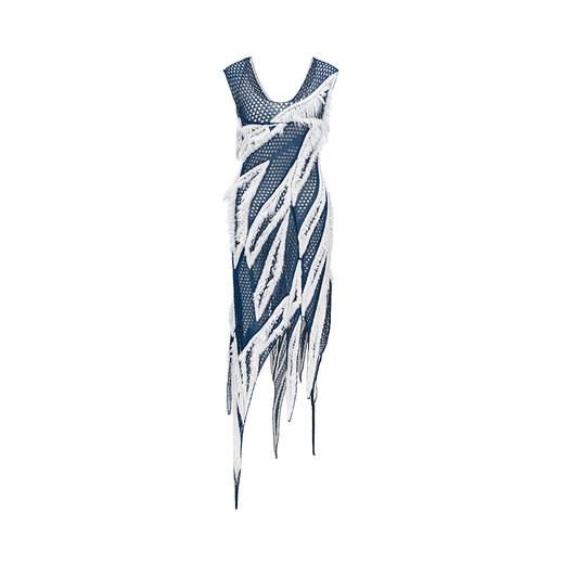 几何浮线毛感无袖长裙——NAN KNITS秋冬新品 商品图0