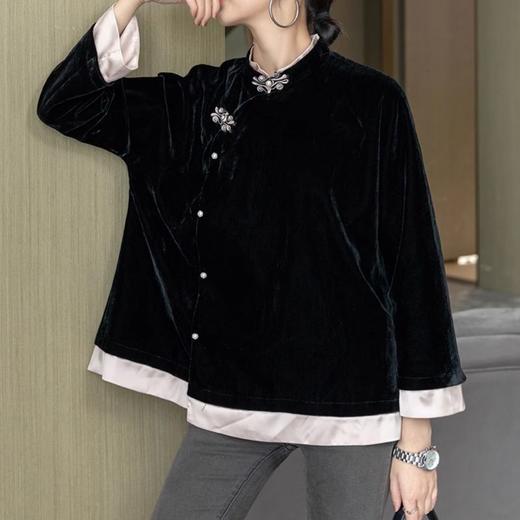 裁缝学苑AX117中式上衣纸样女复古双层立领偏襟盘扣长袖外套版型 商品图5