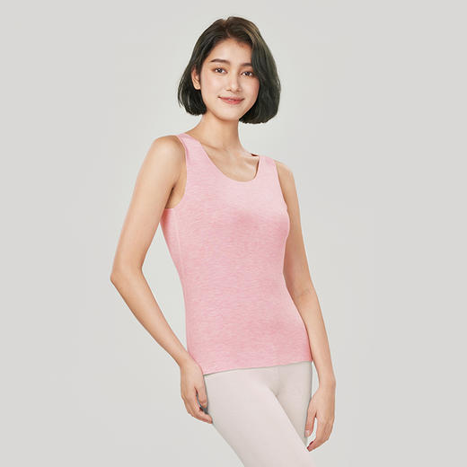 都市丽人膨暖绒2.0强暖保暖衣女负15至负5度适穿加厚塑身保暖背心单件背心秋衣LW34A1 商品图2