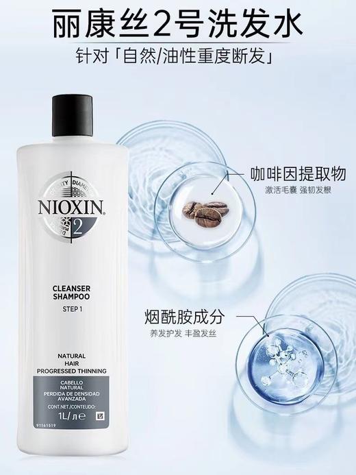 保税直发 美国NIOXIN俪康丝1号洗发水护发素300ML  1L 1号2号3号4号5号6号网红款JPY带授权招加盟代理 商品图12