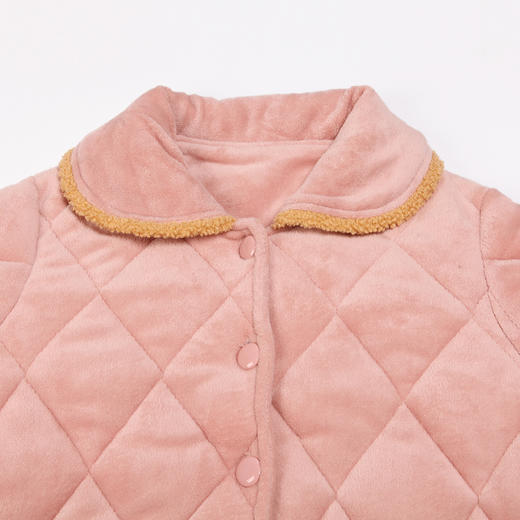 都市丽人法兰绒夹棉女士加厚款长袖长裤类家居服套装LH31F3 商品图4