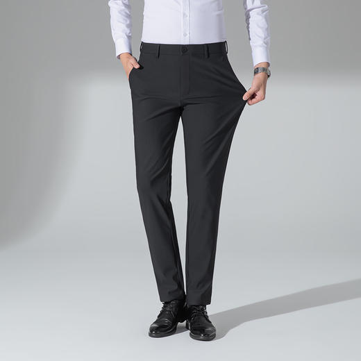 半身缘男裤 秋季YKK如意腰四面高弹修身商务西裤休闲裤337 商品图4