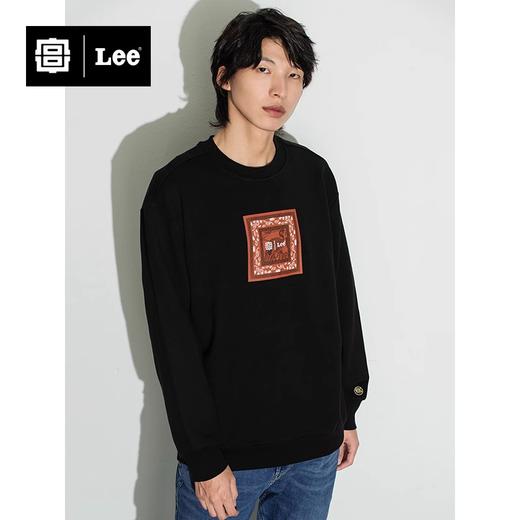 Lee宫廷文化“龙随型动”潮服22秋冬新品舒适版男卫衣LMT003642CST00FK11000/A01727 商品图0
