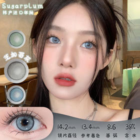 Sugarplum 芝加哥灰 年抛 两片 14.2mm 参考着色 13.4mm 基弧 8.6 含水 38% 韩国进口