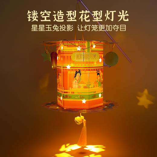 29元/2个中秋花形灯笼，送LED灯+挂绳，造型别致，可摆件可手提 中秋节儿童手工灯笼 商品图1