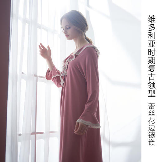 【9月14日上午11:00 兰精莫代尔睡裙 秒杀】法式宫廷 奥地利进口兰精莫代尔 居家传统 睡衣裙 商品图2