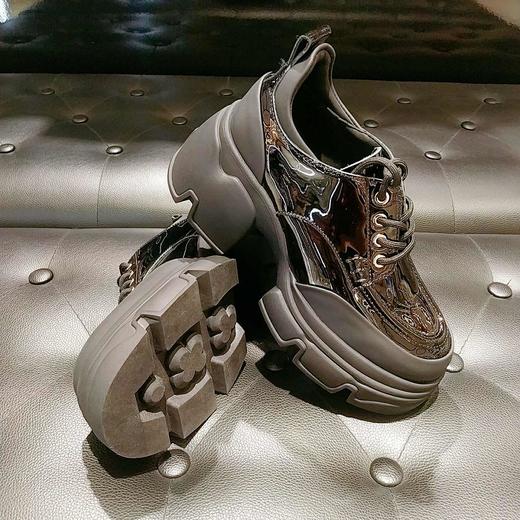 LFGJ 0127 漆皮厚底通勤款粗跟鞋 商品图3