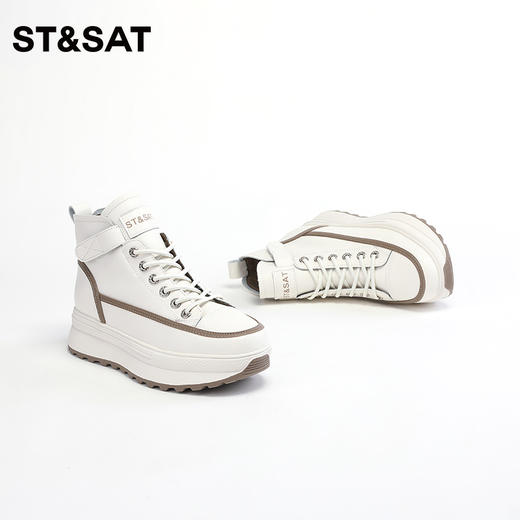 星期六保暖加绒增高厚底休闲高帮鞋SS34116283 商品图13