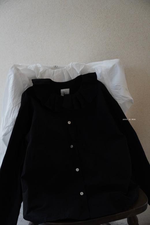 （g）荷叶领长袖肌理感衬衫 商品图7