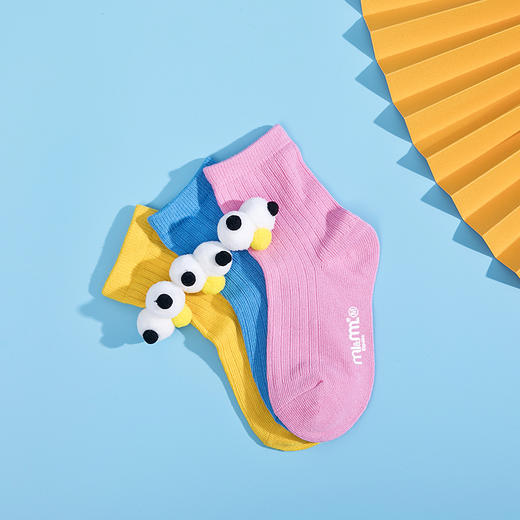 M1&M2西班牙品牌棉制中筒袜吸汗透气可爱通用室内袜鞋宝宝秋季 商品图3