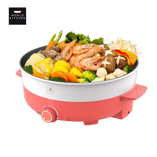 World Kitchen 多功能锅 家用电火锅料理锅鸳鸯锅电热锅电煮锅 电热锅 WK-HG4503/KZ 商品图1