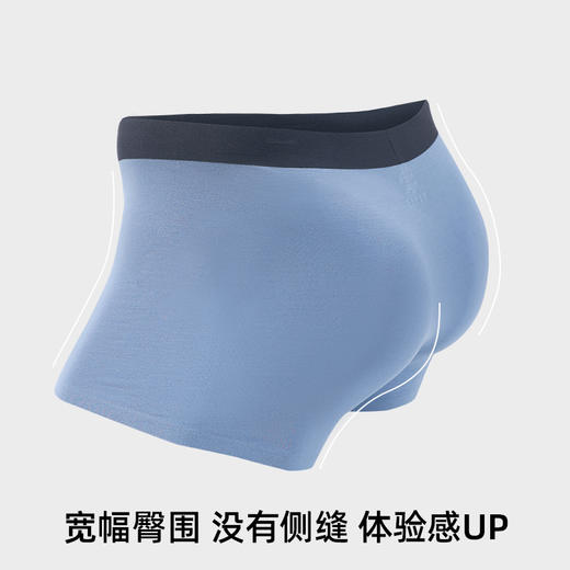 【剩L码】【3条装】熳洁儿 莫代尔男士内裤四角裤舒适透气弹力不夹臀平角内裤23762901 商品图2