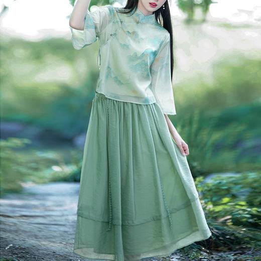 裁缝学苑AX112 中式斜襟立领汉服纸样女装改良旗袍半身裙样衣裁剪 商品图5
