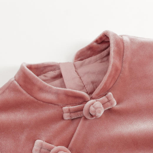 【马克珍妮 芦芙】秋冬装 新中式网纱丝绒连衣裙 231573 商品图3