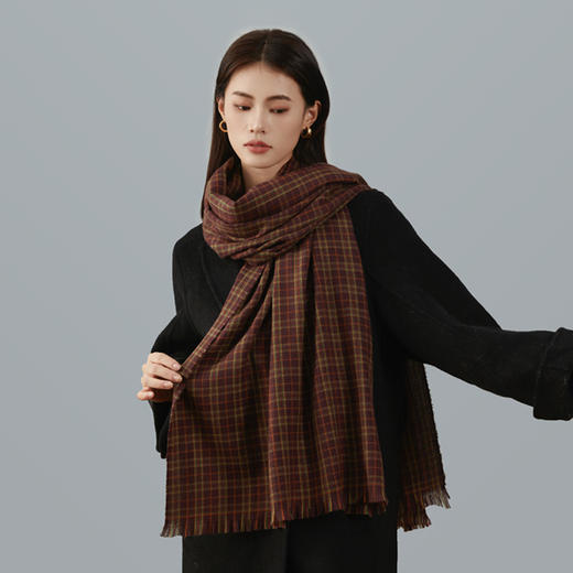 秋冬季【韩系复古格子围巾】格子围巾披肩  加厚保暖围脖  时尚百搭 商品图3