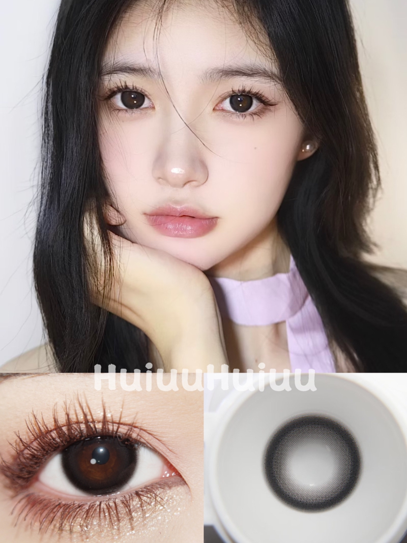 【大直径】HANCON--浓情黑巧-14.5mm【半年抛 0-800度 无525/575】