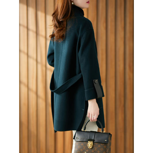 【秋季新款】双面羊绒大衣女小个子2023秋冬季新款中长款羊毛气质毛呢外套 商品图0