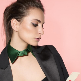 北京仓｜Catherine Osti-Sonia-绿色 领饰［法国设计师］