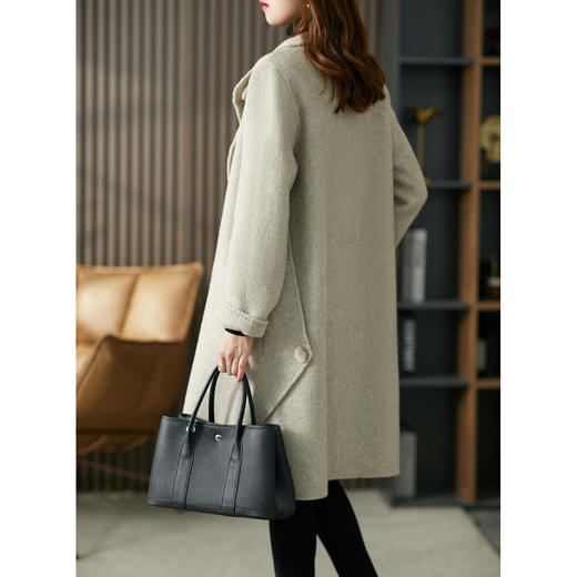 【部分现货】立领羊毛呢大衣女中长款秋冬季2023新款呢子外套韩版外搭上衣 商品图1