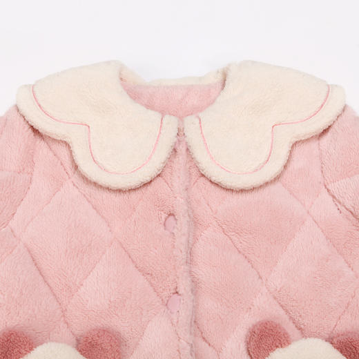 都市丽人眯雅佳米粒绒夹棉童装加厚款长袖长裤类家居服套装JH31A9 商品图7