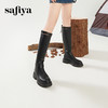 Safiya/索菲娅2023秋冬粗跟直筒不过膝高跟英伦骑士靴 SF34117127 商品缩略图5