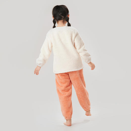 都市丽人眯雅佳长毛绒童装法兰绒厚款长袖长裤类家居服套装JH32A8 商品图3