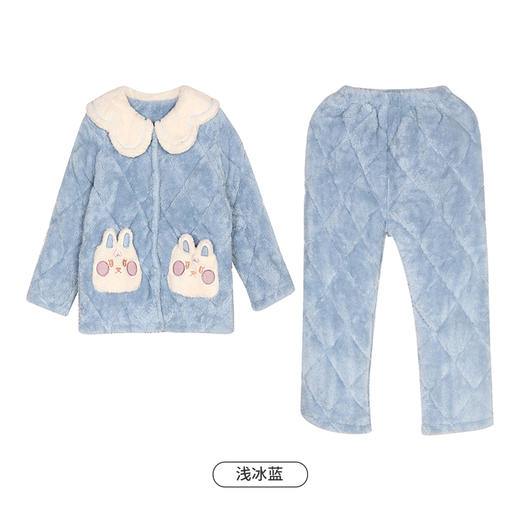 都市丽人眯雅佳米粒绒夹棉童装加厚款长袖长裤类家居服套装JH31A9 商品图5