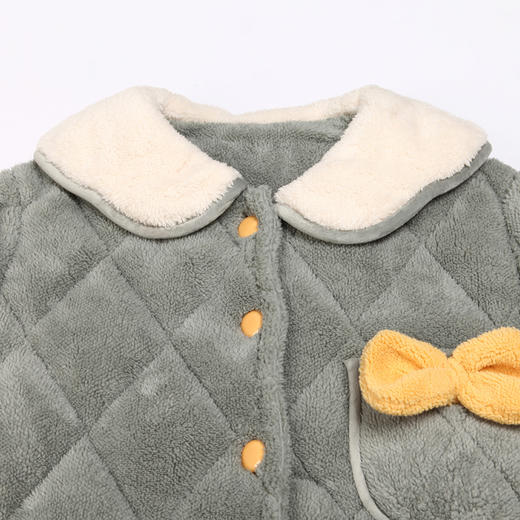 都市丽人法兰绒夹棉女士加厚款长袖长裤类家居服套装LH31F2 商品图4